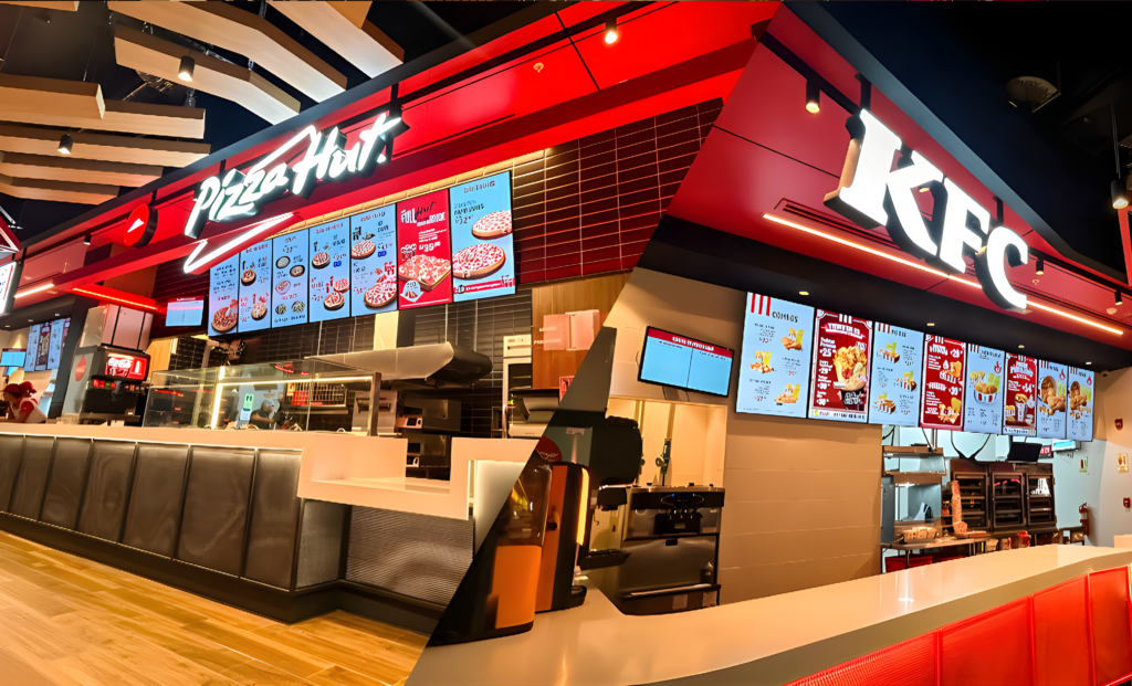 panel publicitario. menu led